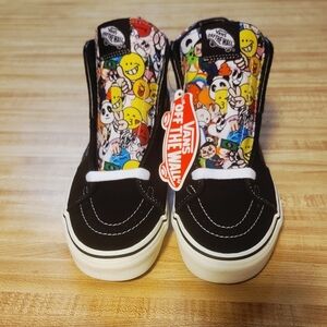 Vans Black and Multicolor High-Top Sneakers